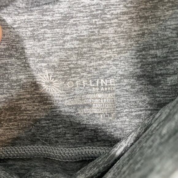 Offline by Aerie Women Grey High Rise Flared Foldover The Hugger Pants Size M - Picture 6 of 9
